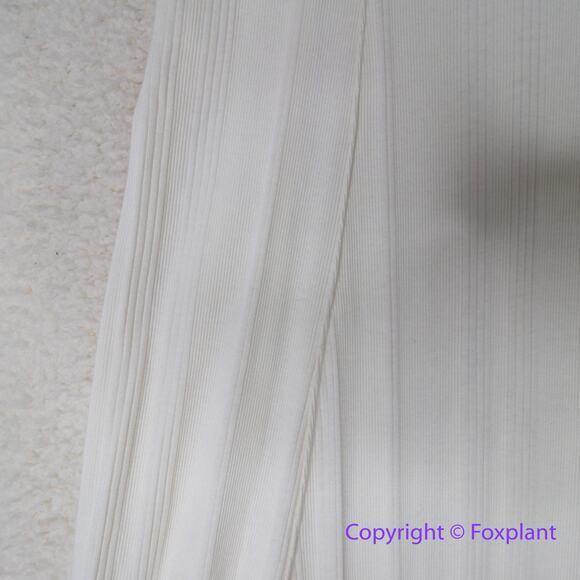 New!  FREE PEOPLE BEACH AVIVA RIBBED MIDI DRESS IN IVORY, size L - Picture 15 of 16